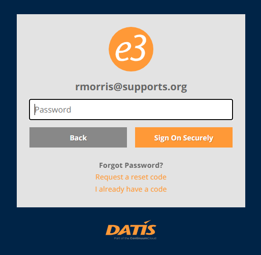 DATIS Password Reset